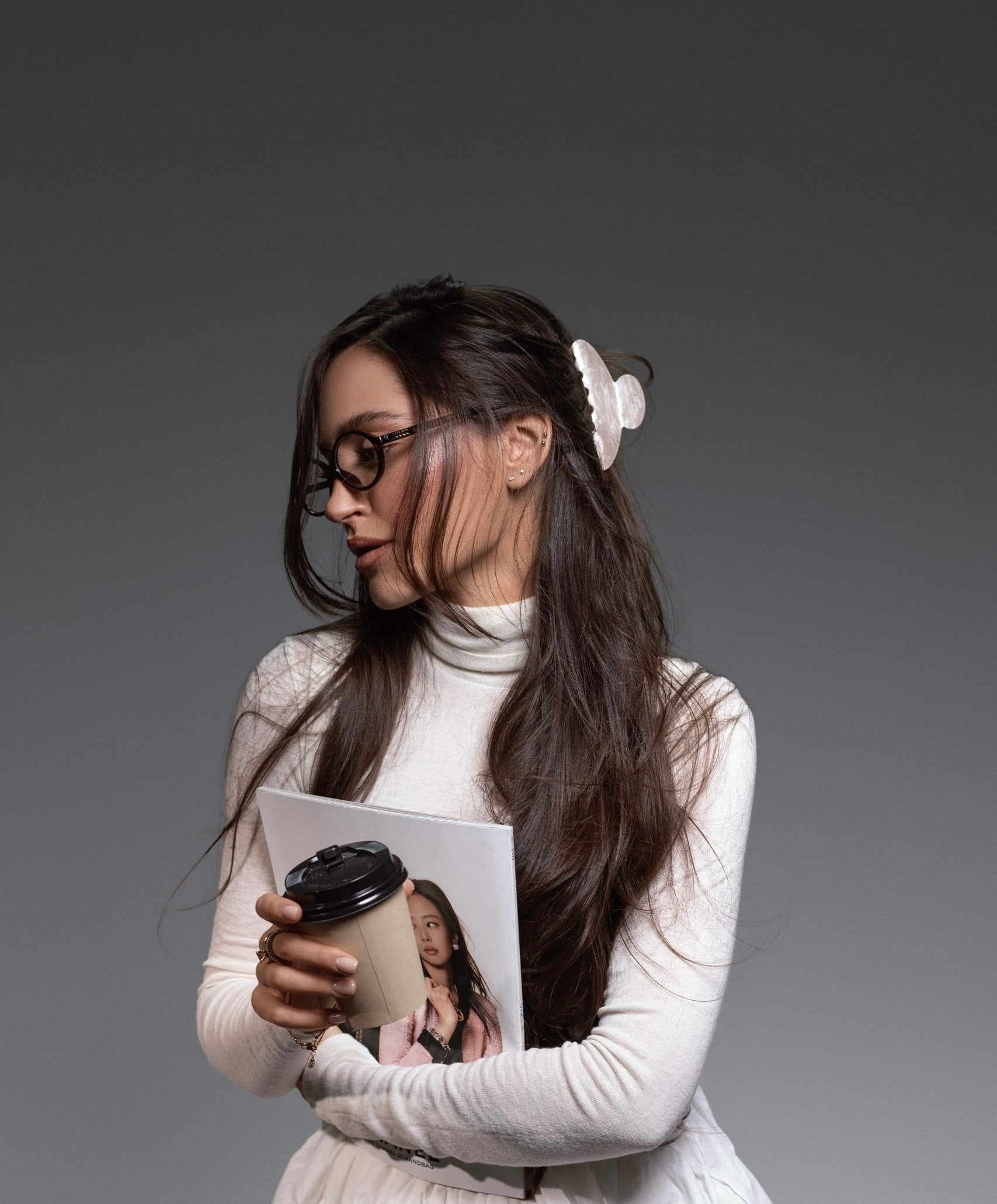 Blush Pearl hair clip